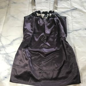 BCBGMaxAzria Metallic Purple & Silver Shift Dress